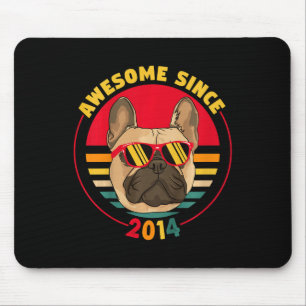 Retro French Bulldog Phantastisch seit 20 Jahren Mousepad