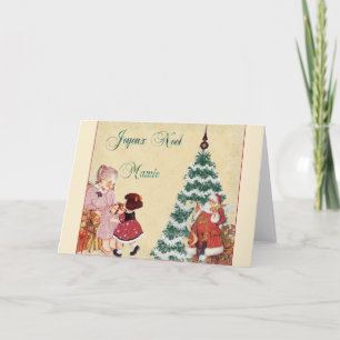 Retro French Frohe Weihnachten