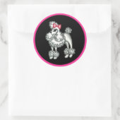 Retro French Poodle Stickers (Tasche)