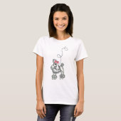 Retro French Poodle T - Shirt Top (Vorne ganz)