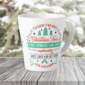 Retro Fresh Cut Christmas Trees Werbung Milchtasse
