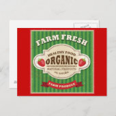 Retro Fresh Poster Design Postkarte (Vorne/Hinten)