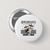 Retro Freshly Boo'd Coffee Lovers Boujee Ghost Hal Button (Vorne & Hinten)