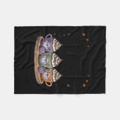 Retro Freshly Boo'd Coffee Lovers Boujee Ghost Hal Fleecedecke (Vorderseite (Horizontal))