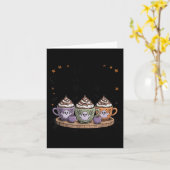 Retro Freshly Boo'd Coffee Lovers Boujee Ghost Hal Karte (Gelbe Blume)