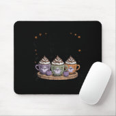 Retro Freshly Boo'd Coffee Lovers Boujee Ghost Hal Mousepad (Mit Mouse)