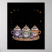 Retro Freshly Boo'd Coffee Lovers Boujee Ghost Hal Poster (Vorne)