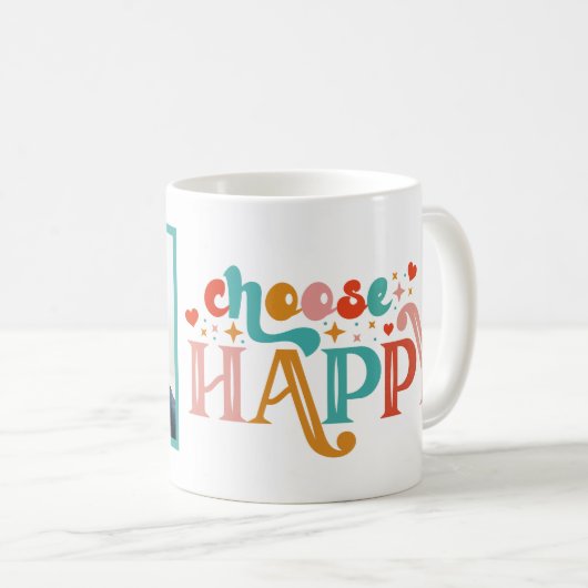 Retro Freude Kaffeetasse (VorderseiteRechts)