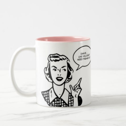 Retro freudscher Beleg Zweifarbige Tasse (Links)