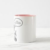 Retro freudscher Beleg Zweifarbige Tasse (Mittel)