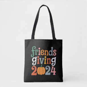 Retro Freunde geben 2024 Erntedankfest Herbst Tasche
