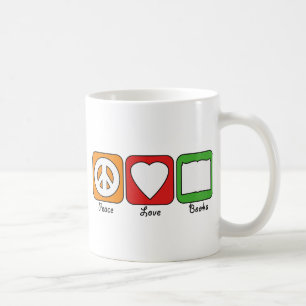 Retro Frieden, Liebe, bucht Tasse