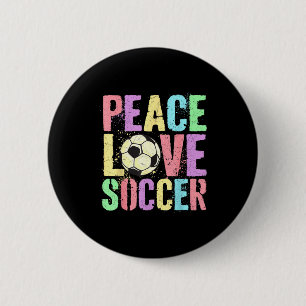 Retro Frieden Liebe Fußball Score Club Mama Spiel Button