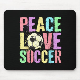 Retro Frieden Liebe Fußball Score Club Mama Spiel  Mousepad