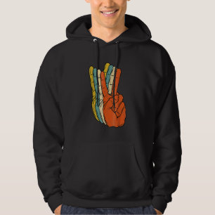 Retro-Frieden Vintage 60er 70er Hippie Hoodie