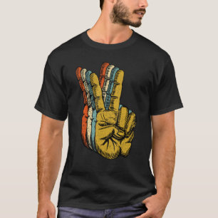 Retro-Frieden Vintage-Shirt 60er 70er Hippie T-Shirt