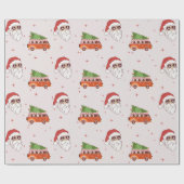 Retro-Friedensschild Weihnachtsverpackung Geschenkpapier (Flach)