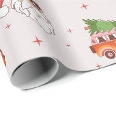 Retro-Friedensschild Weihnachtsverpackung Geschenkpapier (Rolleneckpunkt)