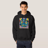 Retro-Friedenszeichen Hoodie (Vorne ganz)