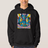 Retro-Friedenszeichen Hoodie (Vorderseite)
