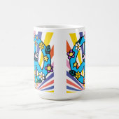 Retro-Friedenszeichen Kaffeetasse (Mittel)