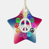 Retro Friedenszeichen Keramik Ornament (Rechts)