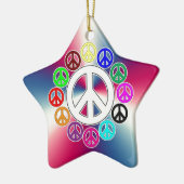 Retro Friedenszeichen Keramik Ornament (Links)