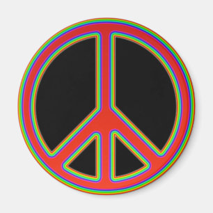 RETRO FRIEDENSzeichen Magnet