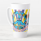Retro-Friedenszeichen Milchtasse (Linke Ecke)