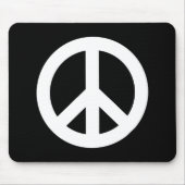 Retro Friedenszeichen Mousepad (Vorne)