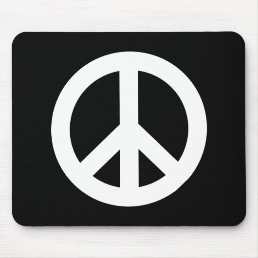 Retro Friedenszeichen Mousepad (Vorne)