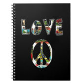 Retro Friedenszeichen Notizblock (Vorderseite)