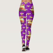 Retro Friedenszeichen-smiley-Hippie Van 1960's Leggings (Rückseite)