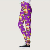 Retro Friedenszeichen-smiley-Hippie Van 1960's Leggings (Links)