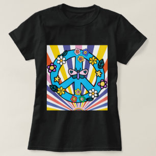 Retro-Friedenszeichen T-Shirt