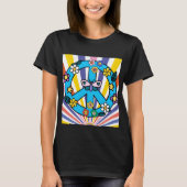 Retro-Friedenszeichen T-Shirt (Vorderseite)