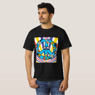 Retro-Friedenszeichen T-Shirt