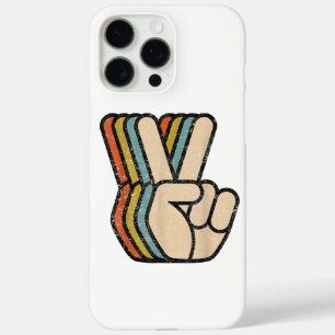 Retro-Friedenszeichen V-Finger Vintage 60er 70er 8 iPhone 16 Pro Max Hülle