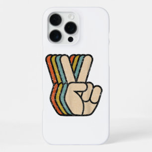 Retro-Friedenszeichen V-Finger Vintage 60er 70er 8 iPhone 16 Pro Max Hülle