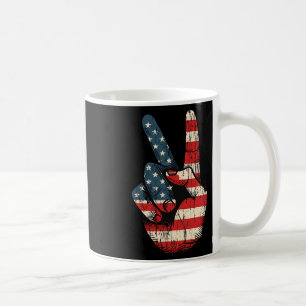 Retro-Friedenszeichen Vintage 60er 70er Hippie Kaffeetasse