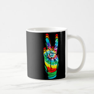 Retro-Friedenszeichen Vintage-Tie-Dye 60er 70er Hi Kaffeetasse