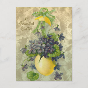Retro Friedliche Ostern Feiertagspostkarte
