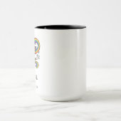 Retro friedlicher Pride-Regenbogen-Kaffeetassen-T- Tasse (Zentrum)