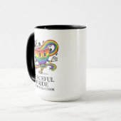 Retro friedlicher Pride-Regenbogen-Kaffeetassen-T- Tasse (Vorderseite Links)