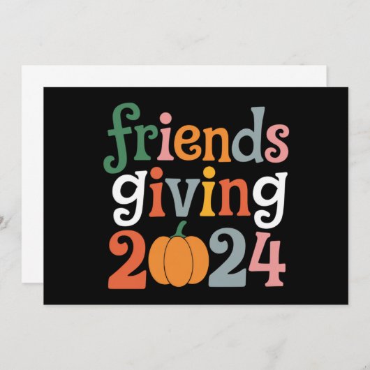 Retro Friends geben 2024 Erntedank fallen Einladung (Vorne/Hinten)