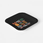 Retro Friends geben 2024 Erntedank fallen Pappteller (Gewinkelt)