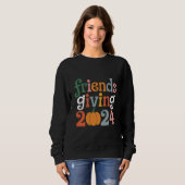 Retro Friends geben 2024 Erntedank fallen Sweatshirt (Vorne ganz)
