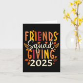 Retro Friendsgiving Squad 2025 Erntedank Group Karte (Gelbe Blume)