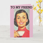 RETRO FRIENDSHIP VALENTINE'S DAY KAFFEE CARDS KARTE (Gelbe Blume)