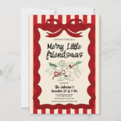 Retro Friendsmas Party Einladung (Vorderseite)